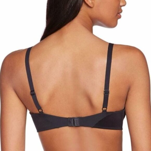 DKNY Burgundy Underwire Bra t-shirt bra microfiber light smooth padded cups, 34D - Picture 3 of 15